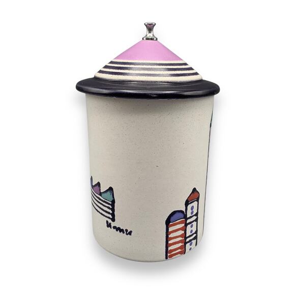 KMK 90s Canister Germany Modern Art Keramik Kupfermühle Architecture Design 8" - Picture 3 of 10